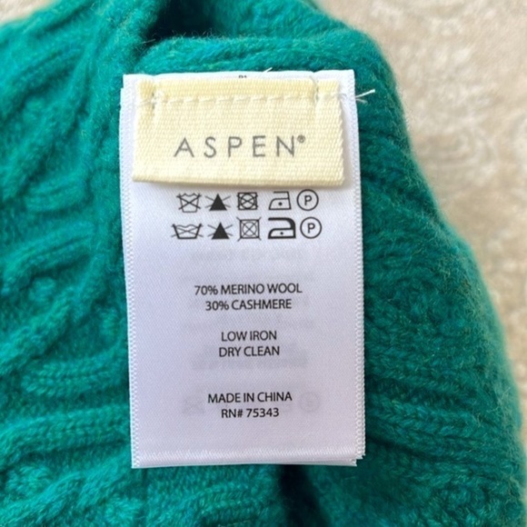Brand New Aspen Merino Wool & Cashmere Rib Knit Beanie Cap Winter Hat.
